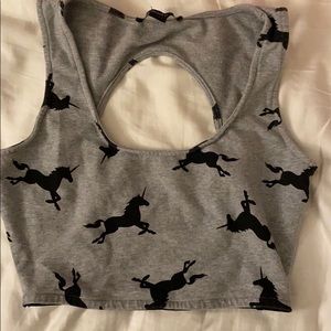 Unicorn crop top